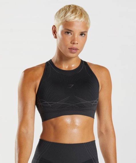 Women's Gymshark Apex Seamless Sports Bra Black | NZ 8HSGDX